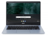 Лаптоп, Acer Chromebook CB314-1H-P4AN, Intel Pentium N5030 (1.10 GHz up to 3.10 GHz, 4MB), 14&quot; FHD IPS AG, 8GB DDR4, 128 GB eMMC, Intel UMA Graphics, TPM, WiFi, BT 5.0, HD Cam&amp;mic, Chrome OS, Silver                        